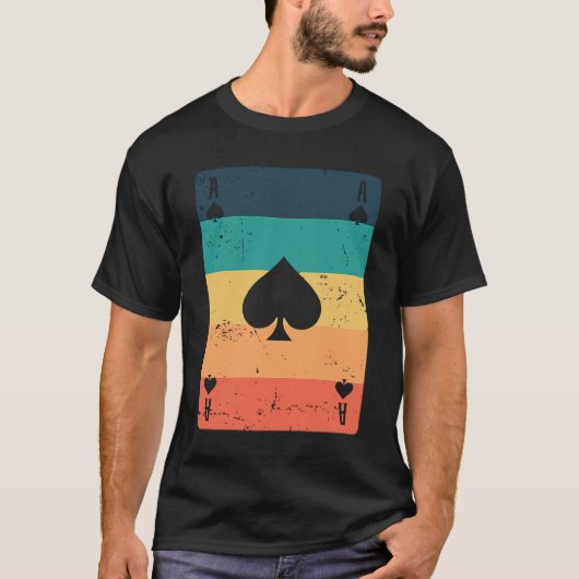 ポーカーまたはSkatカードゲームのエース Tシャツ (正面)