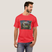 ポーカーをする未確認生物の少年 Tシャツ (正面フル)