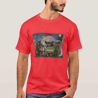 ポーカーをする未確認生物の少年 Tシャツ