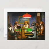 ポーカーをする犬たち ポストカード (正面/裏面)