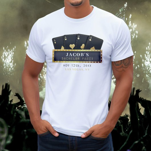 ポーカーエース ゴールド＆ブラック ブライズメイドパーティー Tシャツ