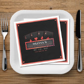 ポーカーエース レッド&ブラック 21歳の誕生日パーティー スタンダードカクテルナプキン