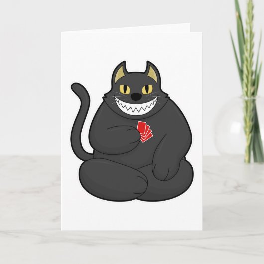 ポーカーカードと猫 カード (正面)