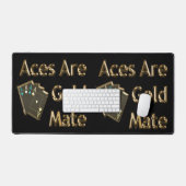 ポーカーカードエースは金ゴールドメイト、デスクマット デスクマット (キーボード&マウス)