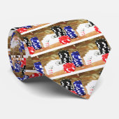 ポーカーカードエースチップス賭博カジノウィンゲーム ネクタイ (ロール)