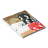 ポーカーカードエースチップス賭博カジノウィンゲーム ノートパッド (アングル)