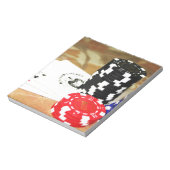 ポーカーカードエースチップス賭博カジノウィンゲーム ノートパッド (回転)