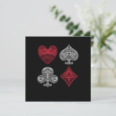 ポーカーカードカジノギャンブルカードプレーヤーオールインジ 招待状 (スタンド正面)