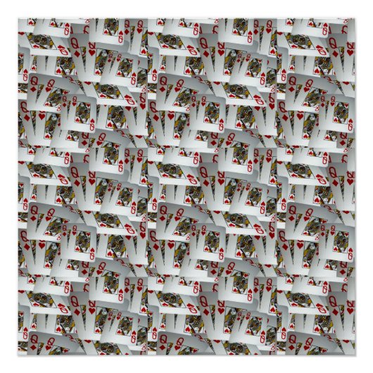 ポーカーカードクイーンズレイヤード，ポスター ポスター (正面)