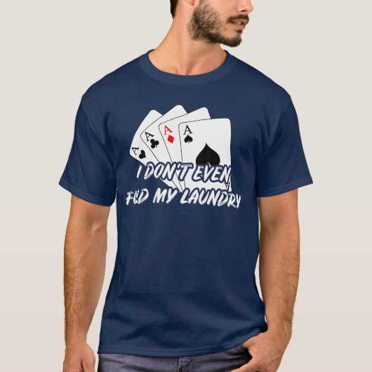 ポーカーカードゲームが楽しい女性男性向けギフト Tシャツ (正面)