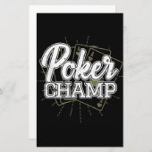 ポーカーカードゲームの最高のプレーヤー 便箋 (正面/裏面)
