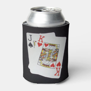 ポーカーカードジャック・キング。 缶クーラー