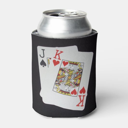 ポーカーカードジャック・キング。 缶クーラー (缶正面)