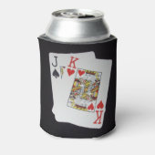 ポーカーカードジャック・キング。 缶クーラー (缶裏面)