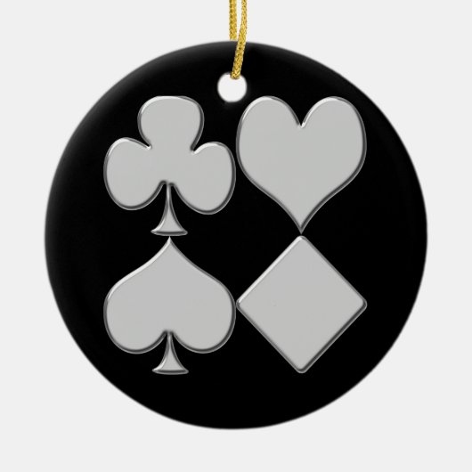 ポーカーカードスーツ クリスマスオーナメント (正面)