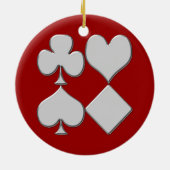 ポーカーカードスーツ クリスマスオーナメント (裏面)