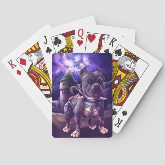 ポーカーカードフランキーそれらピットブルフランケンシュタイン トランプ (裏面)