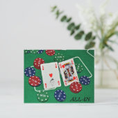 ポーカーカード写真 ポストカード (スタンド正面)