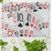 ポーカーカード十層 キッチンタオル (折り畳み)