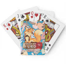 ポーカーカード：私が嘘をついた自分を信頼する（青）