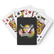 ポーカーカード: Mind Your Own （黒）