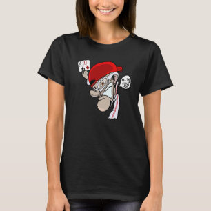 ポーカーギャンブラーグラフィティAiiインワイズKQテキサス大怪物 Tシャツ