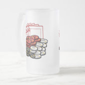 ポーカーゲーム夜ビールのジョッキ フロストグラスビールジョッキ (正面左)