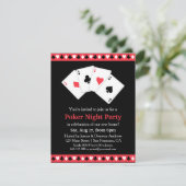 ポーカーゲーム夜引っ越し祝いパーティーのパーティー 招待状 (スタンド正面)