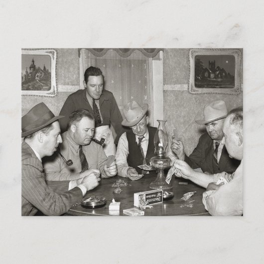 ポーカーゲーム 1939年 ポストカード (正面)