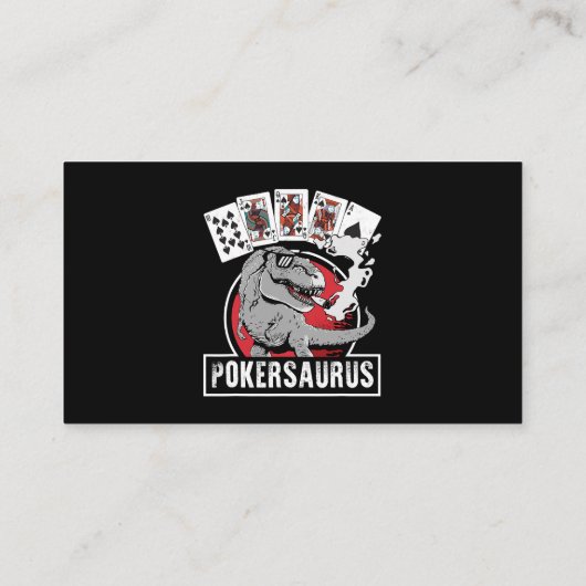 ポーカーザウルスカジノトランプのポーカーTレックス恐竜賭博G 名刺 (裏面)
