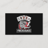 ポーカーザウルスカジノトランプのポーカーTレックス恐竜賭博G 名刺 (正面)