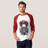 ポーカースカル Tシャツ (正面フル)