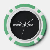 ポーカータイム グリーン ホワイト ポーカーチップ (裏面)