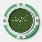 ポーカータイム グリーン ホワイト ポーカーチップ (正面)
