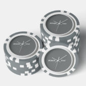 ポーカータイム グレー ホワイト ポーカーチップ (積み重ね)