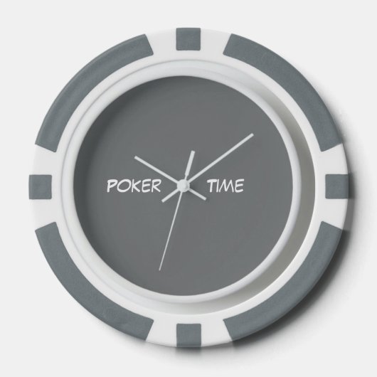 ポーカータイム グレー ホワイト ポーカーチップ (正面)