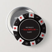 ポーカーナイト バチェラーパーティー ラスベガス カジノ 缶バッジ (正面&裏面)