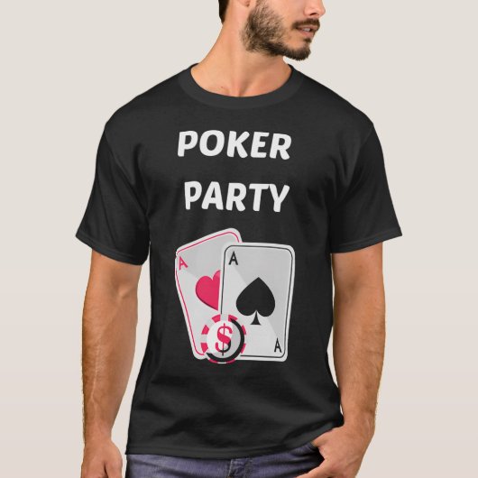 ポーカーパーティーカードゲーム Tシャツ (正面)