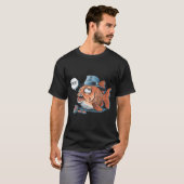 ポーカーフィッシュ - おもしろい似顔絵 Tシャツ (正面フル)