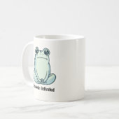 ポーカーフェイスのカエル ゆったり座禅 コーヒーマグカップ (正面左)