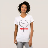 ポーカーフェース-女性小柄いTシャツ Tシャツ (正面フル)