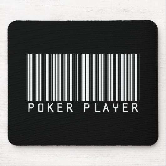 ポーカープレイヤーのバーコード マウスパッド (正面)