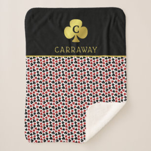 ポーカープレイヤーの相場師のカジノカードは名前をカスタムするに適し シェルパブランケット