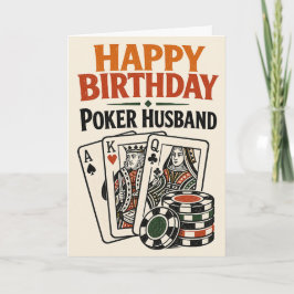 ポーカー好きな旦那さんへの誕生日カード カード