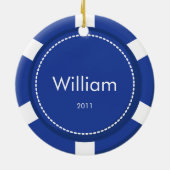 ポーカー用のチップのクリスマスのオーナメント セラミックオーナメント (裏面)