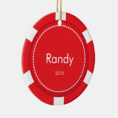 ポーカー用のチップのクリスマスのオーナメント セラミックオーナメント (右)