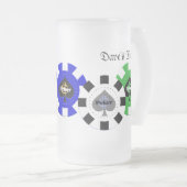 ポーカー用のチップのビールのジョッキ フロストグラスビールジョッキ (正面右)
