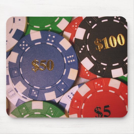 ポーカー用のチップのマウスパッド マウスパッド (正面)