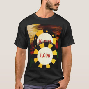 ポーカー用のチップの芸術の装飾のTシャツ Tシャツ