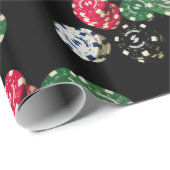 ポーカー用のチップパターン包装紙 ラッピングペーパー (ロールコーナー)